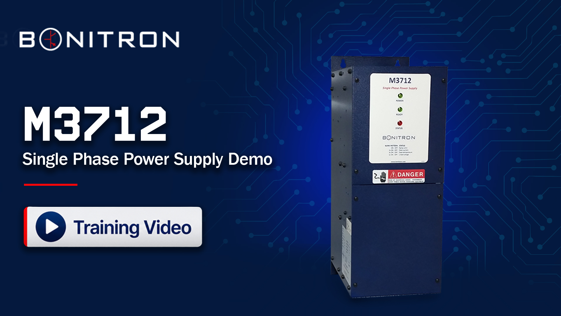 M3712 Single Phase Power Supply training video